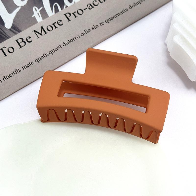 Корейская заколка для волос женская «Акула» высокого класса с матовым покрытием - Однотонная, Большого размера