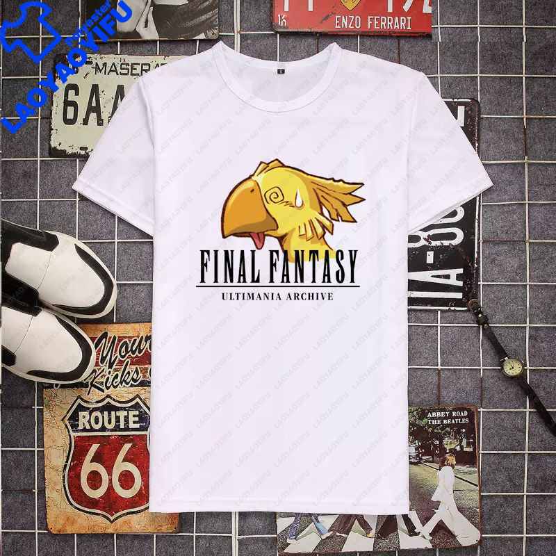 Футболка унисекс Final Fantasy Милая футболка унисекс Мода Игра Облако Страйф Футболка для унисекс Повседневная Бастер Кактус Топы с коротким рукавом