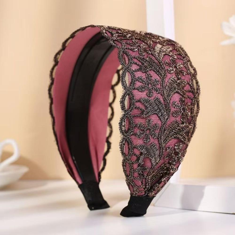 Нескользящая сетчатая повязка на голову с цветком избавит от хлопот с кружевными повязками для волос для мам/девочек