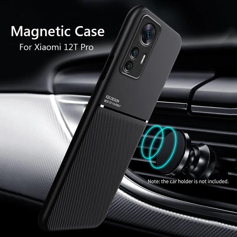 Чехол для Xiaomi 12T Pro, автомобильный магнитный кожаный чехол, мягкая рамка, чехол для Xiaomi 12T Pro, Xiaomi12T Pro, чехлы для телефонов, чехол