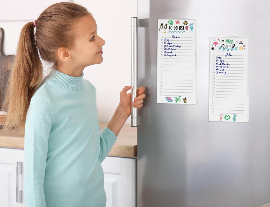 Inkdotpot Упаковка из 3 магнитных блокнотов для записей на холодильник - магнитные блокноты для записей на холодильник-  (50 листов