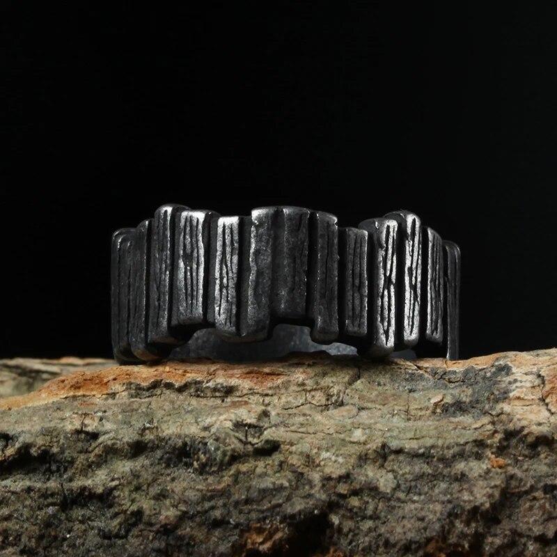 Винтажные Ретро геометрические мужские кольца из нержавеющей стали, модный шарм для мужского бойфренда, байкерские украшения, креативный подарок, оптовая продажа