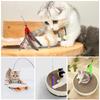 WD&CD Cat Teaser, Cat Toy, Set of 12 Replacement Feathers and 2 Rods, Natural Feather Toy with Bell, Dangle Cat Toy, Pet Supplies, 14-Piece Set