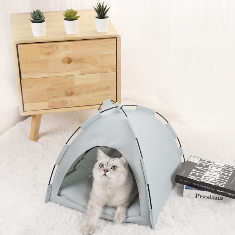 Breathable and Foldable Solid Color Simple Pet Cage Outdoor Pet Nest Tent Household Summer Cooling Mat