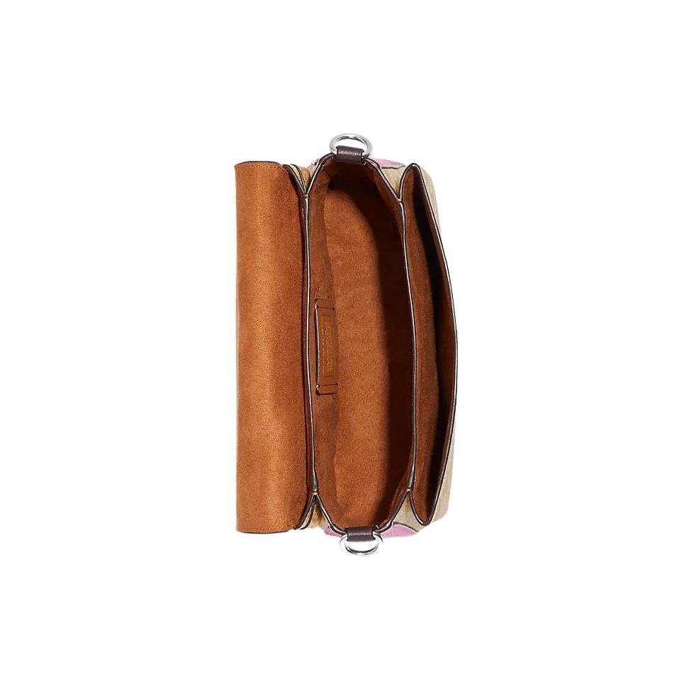 New COACH Grace Cow Leather Shoulder Bag, Handbag, Shoulder Bag Women's Purple & Khaki CJ633-SVVSB