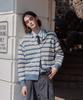 Allamseoul Кардиган в полоску с петлей-сигнализацией_Синий