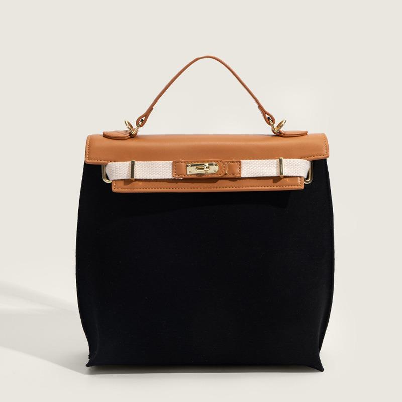 Новая женская сумка модный холщовый рюкзак универсальная цветовая гамма сумочка повседневный рюкзак для поездок большой вместимости