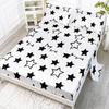Черно-белый комплект постельного белья из четырех предметов с узором «звезда» для спальни, общежития, украшение постели