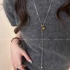 Tiger Eye Stone Long Sweater Chain - 2024 Luxury Autumn/Winter Necklace for Women
