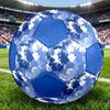 1pc Blue White Floral Durable Soccer Ball/Football, Size 5, Perfect for Training, Entertainment And Competition,Gift yy26060621