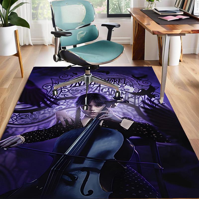 1pc Wednesday (10) Design Area Rug - Non-Slip, Soft & Cozy Floor Mat for Living Room, Bedroom, Office - Indoor/Outdoor Decorative Carpet