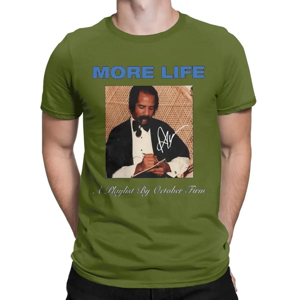Men's Drizzy Drake More Life Tour T Shirts 100% Cotton Clothes Vintage Short Sleeve O Neck Tee Shirt Summer T-Shirt