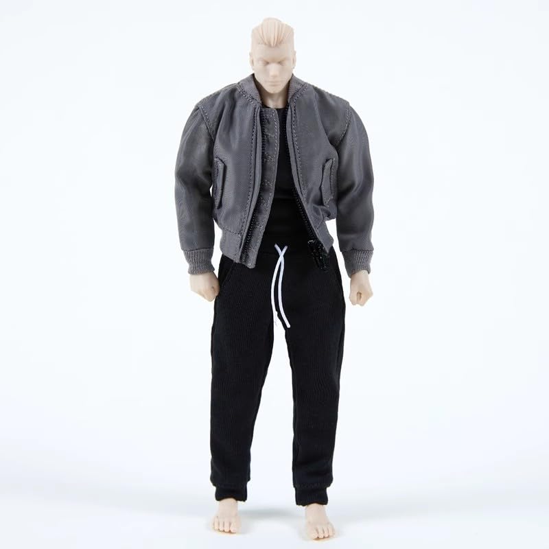 [TOYBARJAPAN] Фигурка на шарнирах в масштабе 1:12 Специальное предложение - Совместима с Romankey и другими типами тел - Мужская Мода Военный Стиль Куртка Пальто, Черная