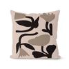 American Retro Maillard Style Pillowcase Living Room Sofa Bedroom Backrest Cushion Abstract Short Velvet Pillowcase