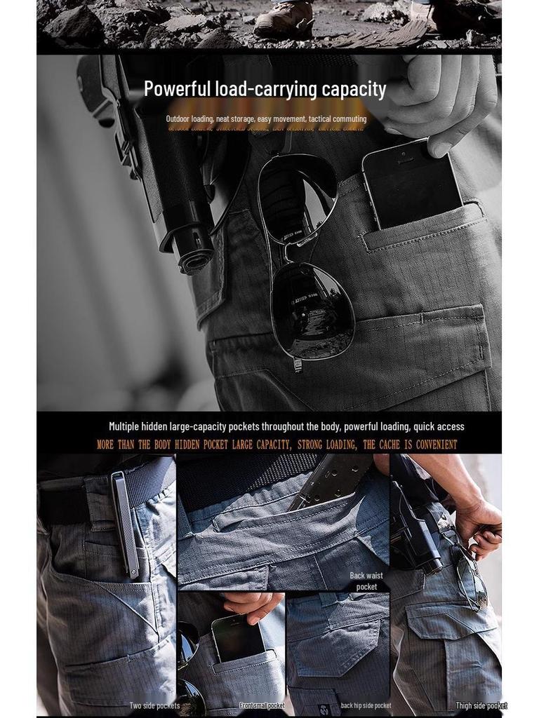 Мужские эластичные тактические походные брюки Mingpeng Thunder II - Уличная одежда для скалолазания и работы с манжетами