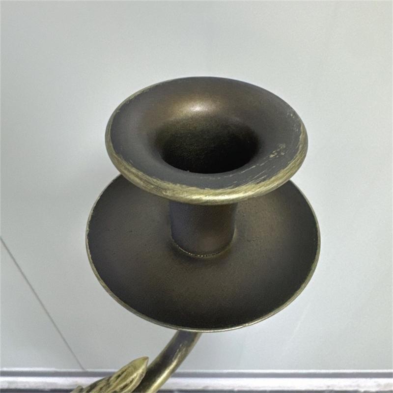 Железный напольный подсвечник с устойчивым основанием, канделябр для семейного мероприятия и активного отдыха