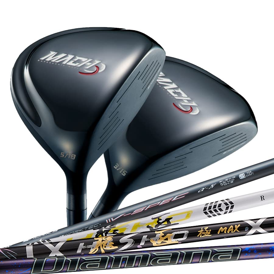 WORKS GOLF Fairway Wood MACH 2-piece Set Hi-Sho Goku MAX Standard 3w: 43 Inches 5w: 42 Inches 15 Degrees R Right-handed