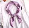 New Solid Colors Neckerchief Hijab Scarf For Women Silk Satin Headband Hair Scarves Female Square Shawls Head Scarfs For Ladies
