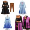 Холодное сердце 2 Эльза Снежная королева Анна Детский костюм для косплея Элегантное платье принцессы для девочек