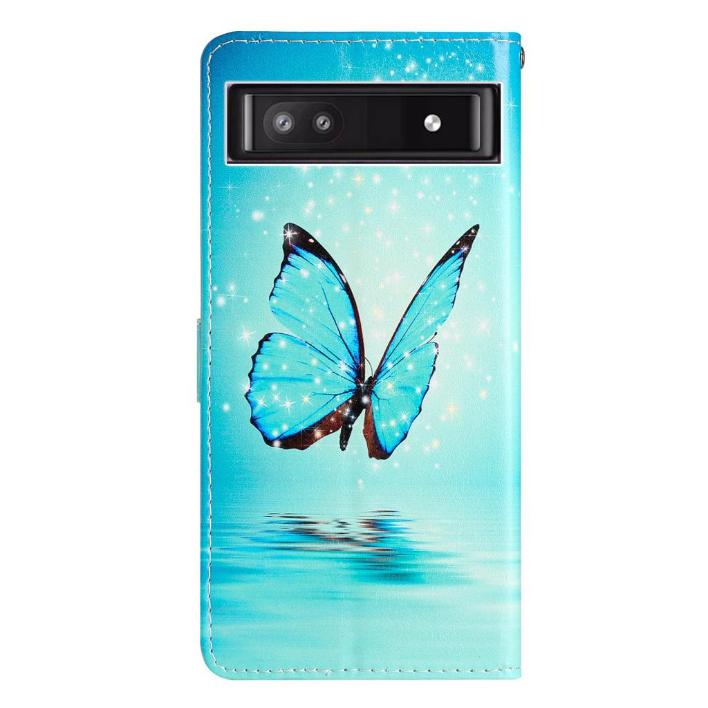 Чехол-кошелек для Google Pixel 9a из искусственной кожи с печатным рисунком, подставка, чехол для телефона с ремешком