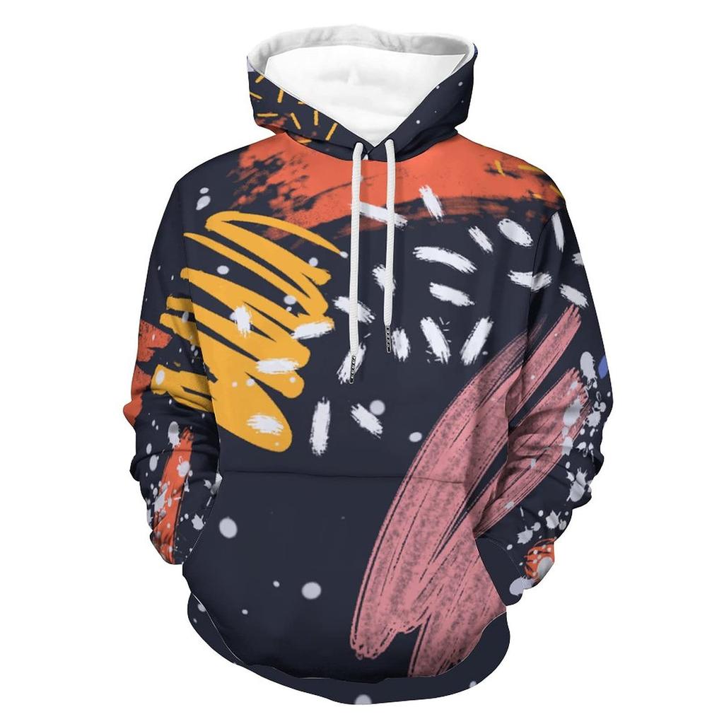 Осень-зима Мужские толстовки с капюшоном с 3D-цифровым принтом Рождественский принт Мужская спортивная толстовка с капюшоном