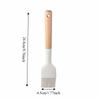 2PCS Wooden Handle Silicone Barbecue Oil Brush Heat-resistant Food Grade Pastry Brush Hanging Anti-scalding BBQ Basting Brush
