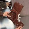 Fashion Winter Women Biker Boots Fashion Belt Buckle Ladies Elegant Platform Flats Short Booties Casual Women's Knight Booties