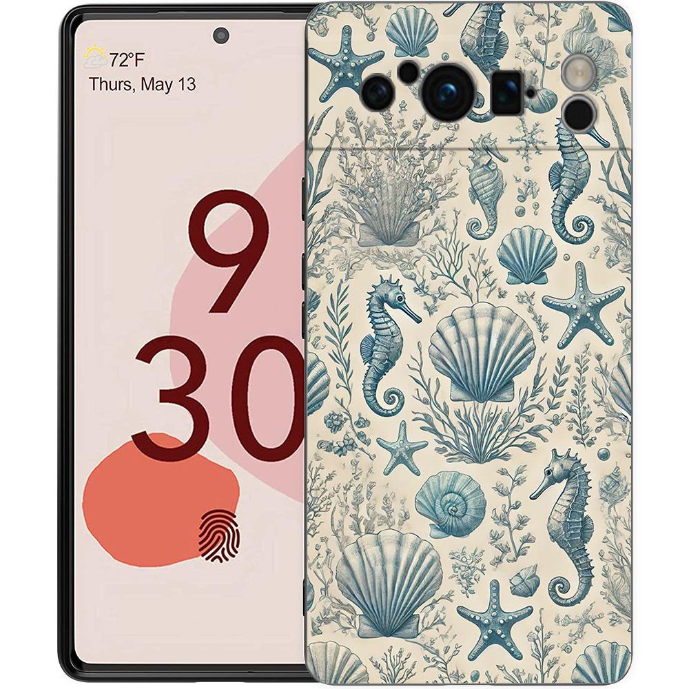 Чехол для телефона Google Pixel 10 9 8 7 6 7A 6A Pro Ударопрочный Мягкий ТПУ 10 9 Pro XL Защитная Крышка Capas Fundas Синий Океан Рыба Coque