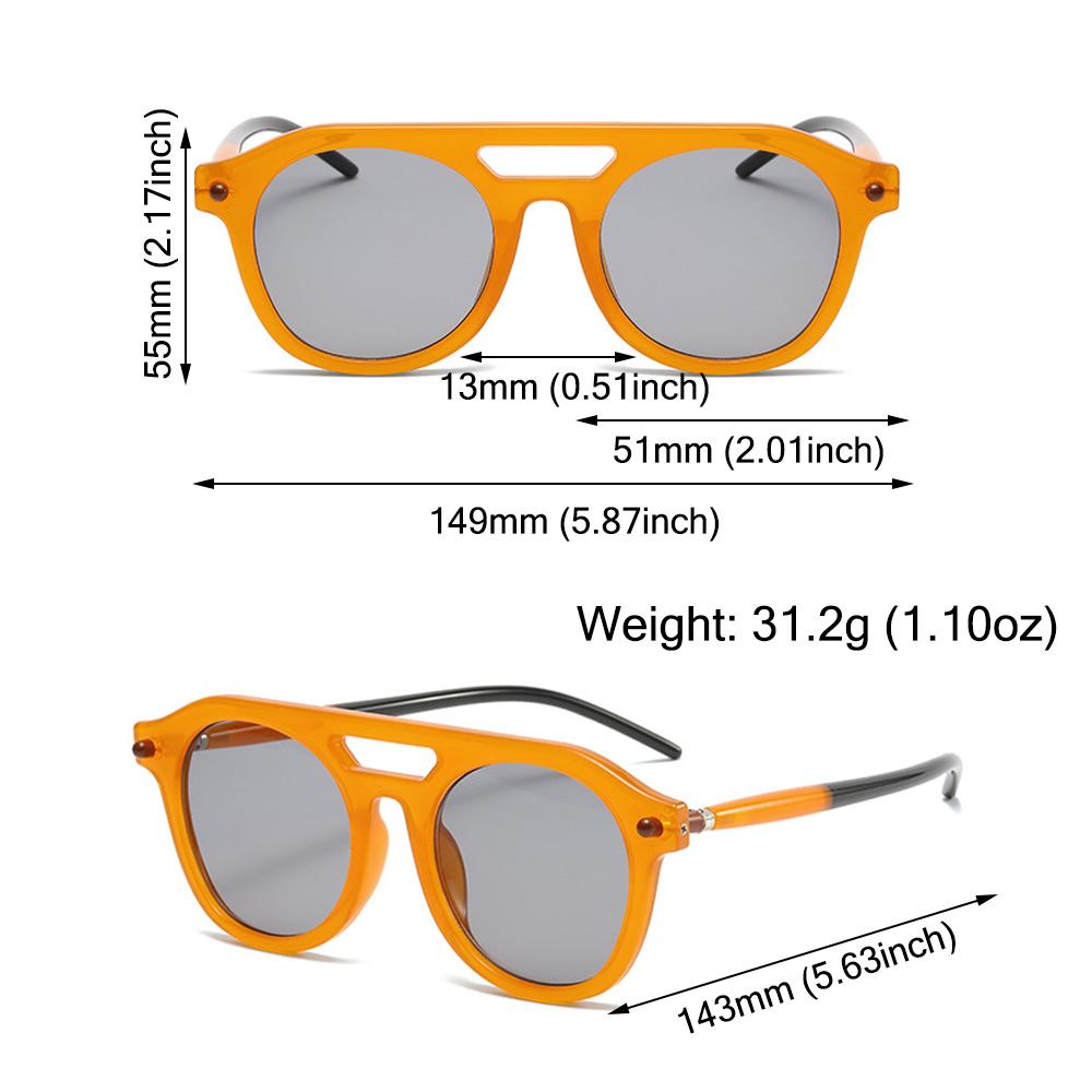 Панк-оранжевые очки класса люкс в стиле хип-хоп, солнцезащитные очки-пилот, круглые солнцезащитные очки для женщин и мужчин