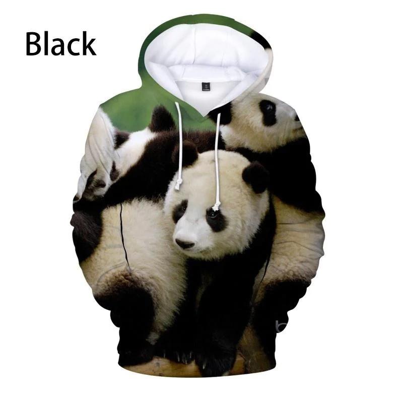 3D милые животные панда принтованные толстовки для мужчин детская мода смешная уличная одежда с капюшоном толстовки унисекс зимняя одежда Харадзюку топ