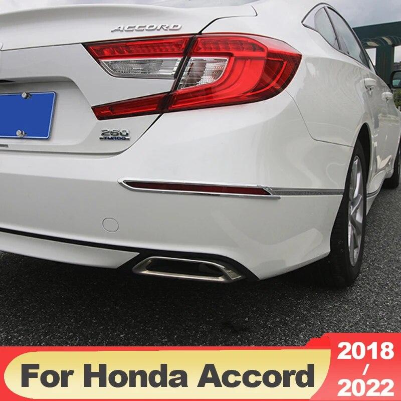 Для Honda Accord 10th X 2018-2022 ABS углеродное волокно задняя противотуманная фара крышка лампы накладка бампер отражатель декоративная рамка аксессуары