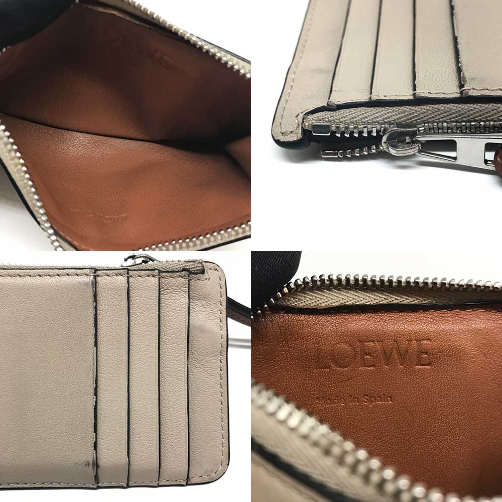 Б/у Кошелек для монет LOEWE кожаный Женский