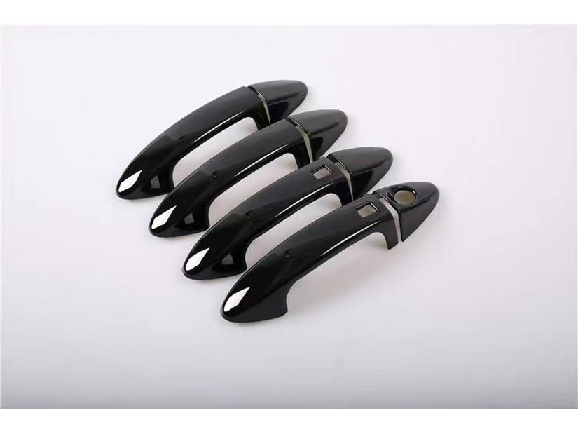 Подходит для Fiesta/Ecosport 09-14: Комплект декоративных накладок на дверные ручки и черных накладок на дверные чаши с рисунком из углеродного волокна