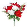 Gold Red Chirstmas Flower Bouquets DIY Xmas Flower Bouquets  Home Decoration
