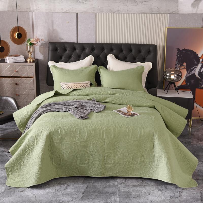 Solid Color Bedspread High Quality Fancy Sewing Blanket Luxury Nordic Decorative Bed Cover Single Double King Size Coverlet