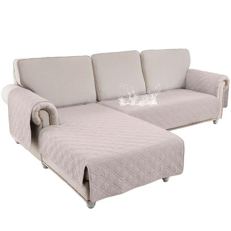 Водонепроницаемый чехол для дивана, стеганый противоскользящий чехол для дивана, угловой диван для гостиной, L-образный коврик для дивана для кошек, собак, защита детской мебели