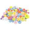 100PCS Plastic Buttons Ranbow Color Macaron Color Round Buttons Painting Materials Knitting Projects Household Sewing Props ZYF
