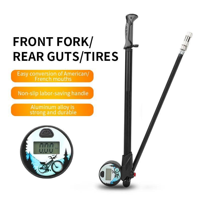 Rear Shock Absorber Pump Portable Bike Air Shock Pump 300PSI High-pressure 360 Degree Rotating Pipe Mountain Bicycle Pump