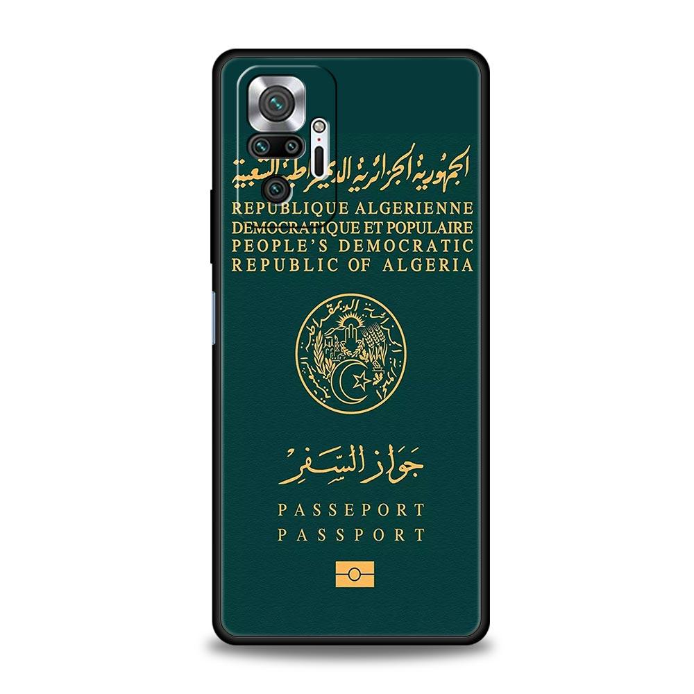 Algeria Passport Phone Case For Xiaomi Redmi Note 14 13 5G 10 11 12 Pro Plus 4G 14C 13C 12C 10C Black Cover