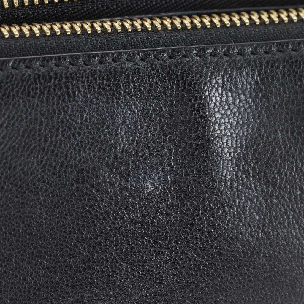 CELINE trio Shoulder Bag black leather Women Used