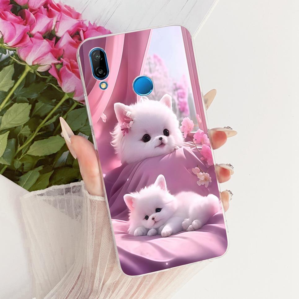 For Huawei P20 Lite / Huawei Nova 3e 3i Phone Case Chinese Dragon Cute Cat Cartoon Pattern Casing Soft Clear Silicone Cover
