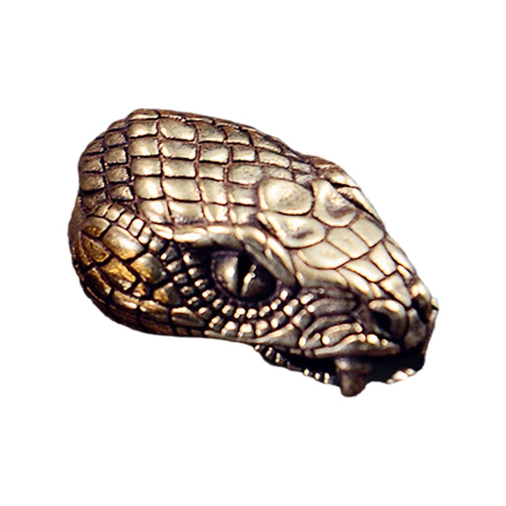 Unique Snake Head Metal Beads Pendant for Paracord and DIY Enthusiasts Jewelry Making Paracord Bead