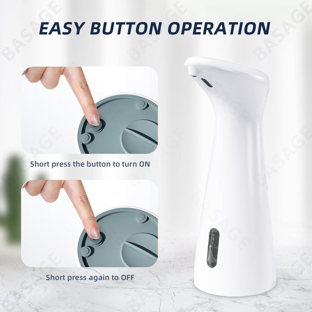200ml Automatic Soap Dispenser with Sensor, High Quality Intelligent Handpiece, Waterproof, for Bathroom