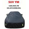 Universal SUV/Sedan Full Car Covers Outdoor Sun Snow Protection UV Car Zipper Design Black Car Case Cover S-XXL