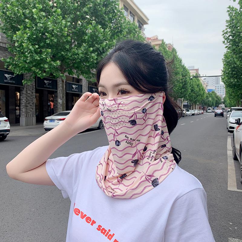 «Унисекс UPF50+ Ice Silk Солнцезащитная полнолицевая маска для езды на велосипеде летом на открытом воздухе»