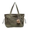 Women's Nylon Shoulder Bag Large Capacity Casual Bag Versatile Solid Zipper Student Computer Bag