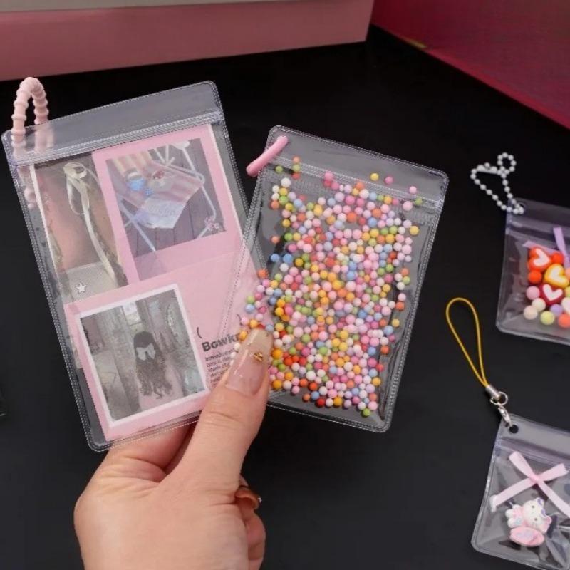 20-100pcs Side Punched Jewelry Storage Bags Jewelry Necklace Jewelry Doll Hanging Bag Transparent PVC Anti-oxidation Bags