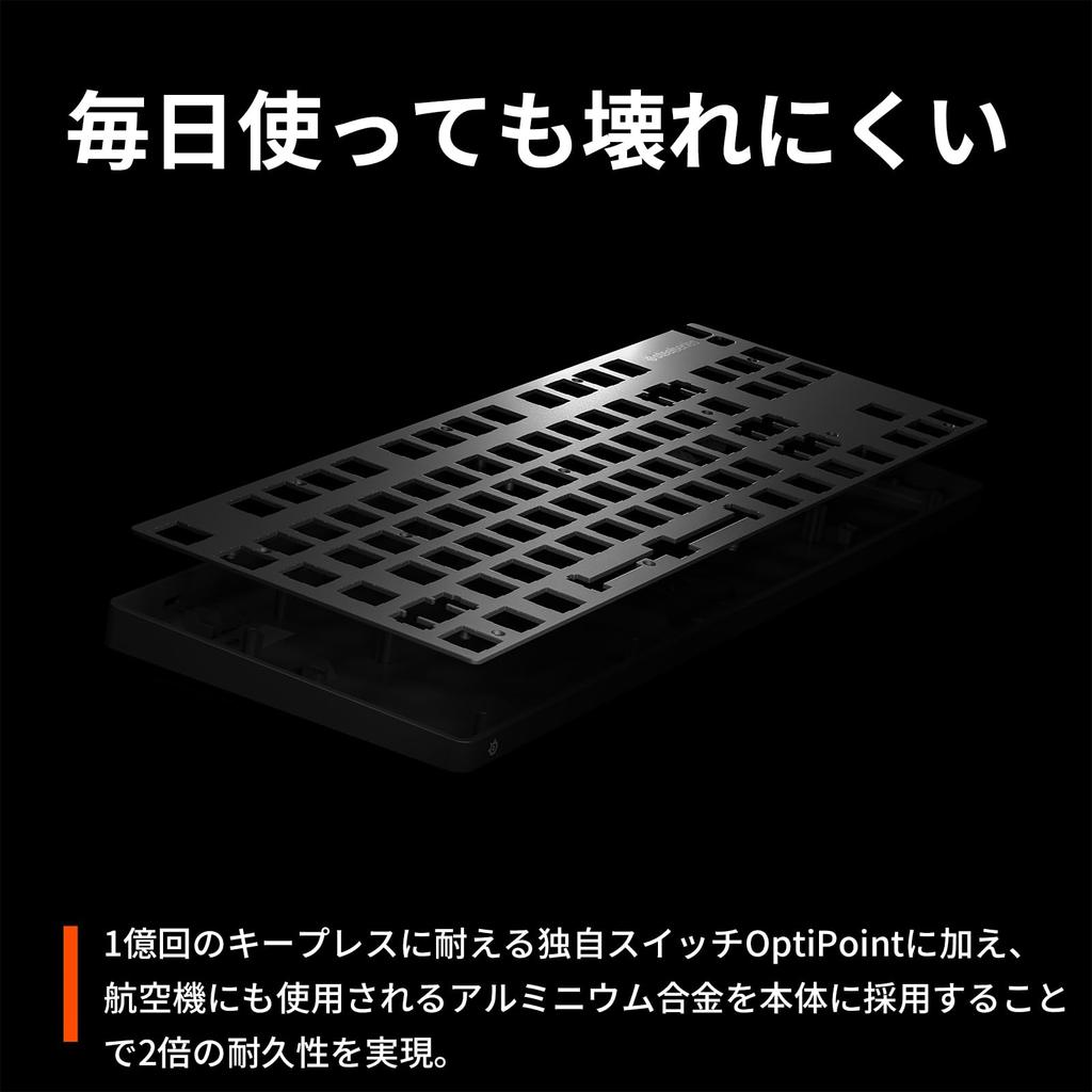 SteelSeries Gaming Keyboard Tenkeyless Apex 9 TKL US Wired English Layout Response Time Actuation Point Settable OptiPoint Optical Switch Heavy Duty