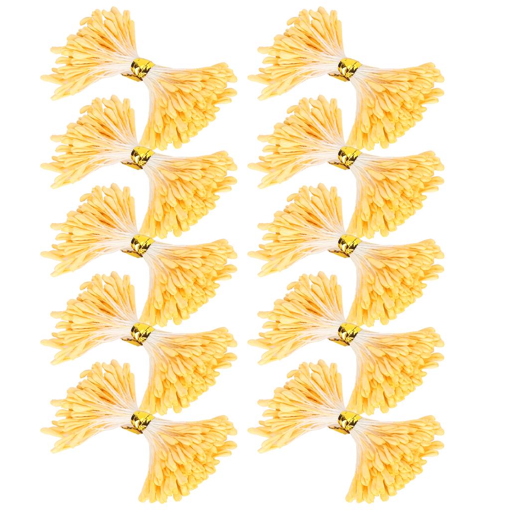 900 шт искусственная тычинка гипсовый оранжевый цвет двойной конец имитация букета аксессуары(3mm(13#) )