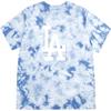 MLB Футболка с логотипом Tie-Dye, свободного кроя, с коротким рукавом, унисекс, светло-голубая 31TSA3031-07N
